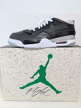 Nike Mens Air Jordan 4 RM PRM Size 10 Black Metallic HV5184-010 Fire Red Grey